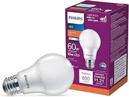 PHILIPS LED 40W A19 4-Pack Ultra Definition Soft White (2200K) 450 Lumen (5W = 40W) Dimmable Frosted Flicker-Free Light Bulbs