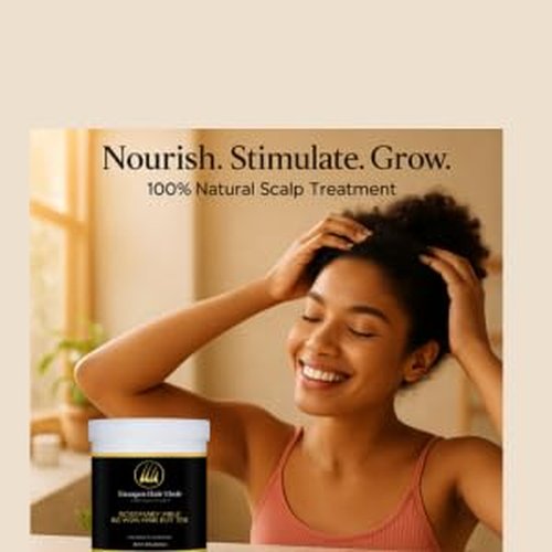 Luxxgro Rosemary Mint Revival Hair Butter 16 oz โ Natural Hair Growth & Moisture Cream for All Hair Types | Batana Oil, Chebe, Peppermint, Fenugreek | Strengthens, Softens, Restores