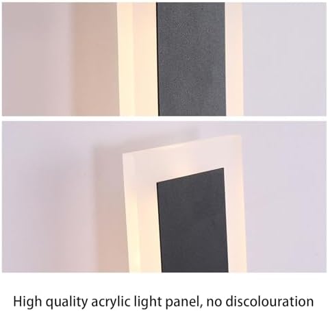 Modern LED Indoor Wall Light with Motion Sensor, Adjustable 3000K/4500K/6000K, Rectangle Aluminum Sconces for Cabinet, Wardrobe, Office, Bedroom, Corridor Lighting