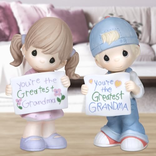 Precious Moments "Greatest Grandma" Keepsake, Hand-Painted Bisque Porcelain Boy Figurine, Collectible Gift, 133034