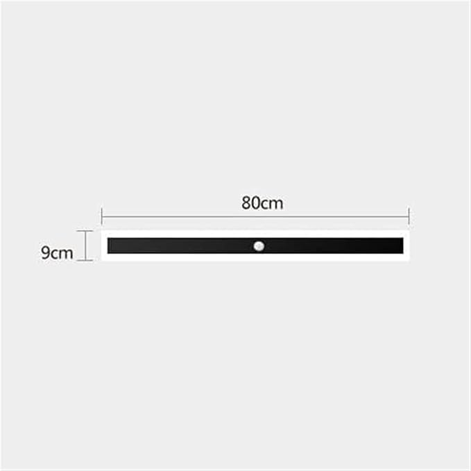 LED Motion Sensor Wall Light Strip Linear Wall Lamp, Indoor Human Body Motion Activated Sensor Wall Sconce Night Lights, Minimalist Bedroom Bedside Lamps for Hallway Oldsix-66(6000k,80cm)