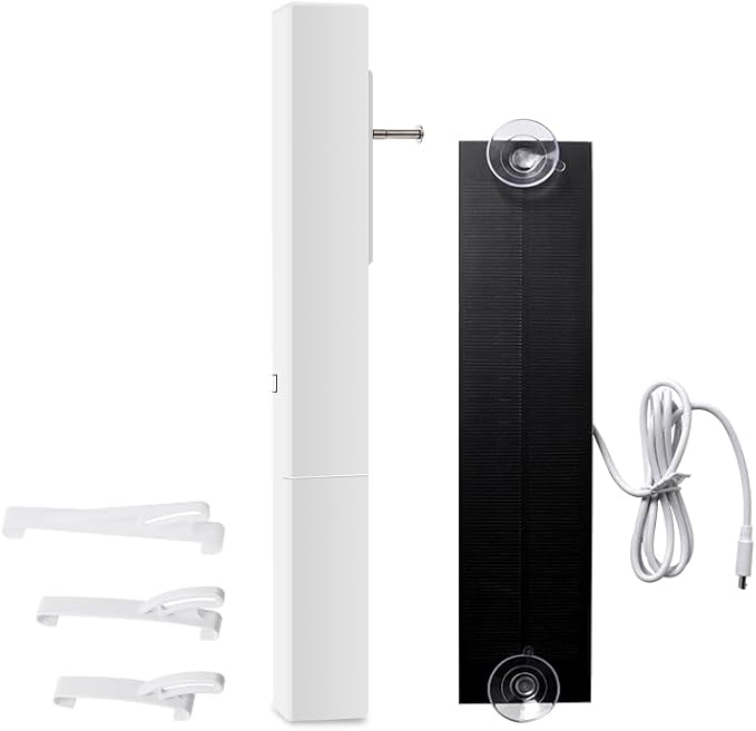 Blindsmart Motorized Plantation Shutters Opener, Automatic Plantation Shutters Opener for Windows Inside - App/Voice Control (Zigbee Version, Motor with Solar Panel)