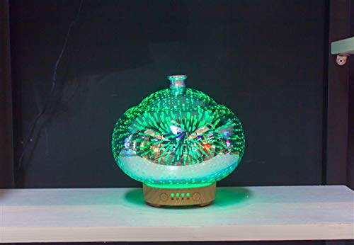 Essential Oil Diffuser Passion 100ml Glass wide Vase Diffuser 3d LED Advanced Cool Mist Humidifier