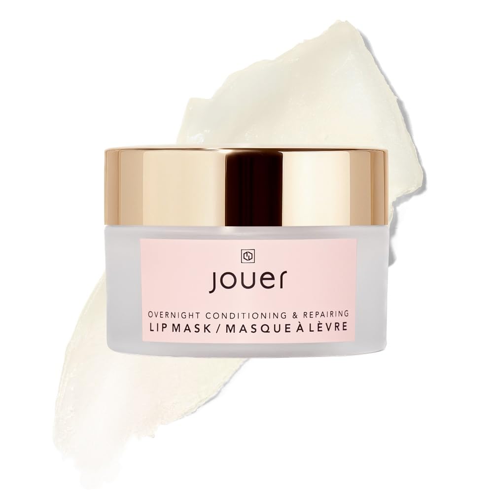 Jouer Conditioning & Repairing Lip Mask â Overnight Lip Mask for Dry Lips - Moisturizing Lip Balm - Maxi Lip for Plumper Lips and Visual Fullness - with Jojoba Oil and Grapeseed Oil for Hydration
