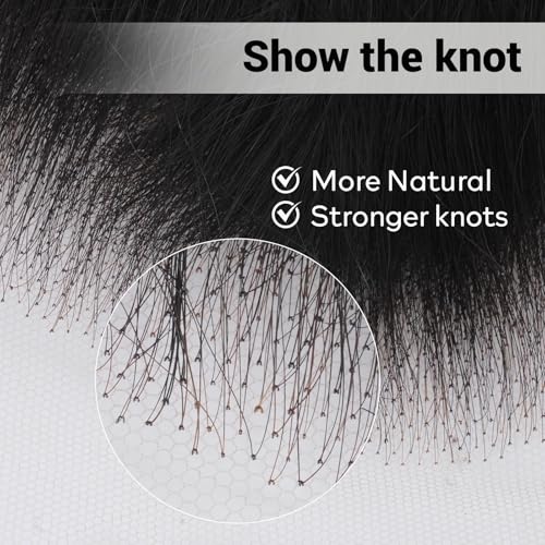 5x5 Closure Hd Lace Frontal,Invisible Natural Hairline Single Knot Free Part Silky Glueless Design Clean Lace Closure Deep Wave Natural Black 16 Inch