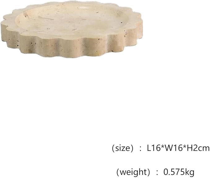Modern Style Marble Tray Organizer - Modern Stone Decoration for Living Room, Dining Table, Office - Stylish Key and Jewelry Holder(Beige7)