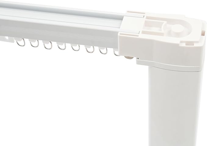Electric Curtain Tracks, 47.2-86.6in Motorized Curtain Rod System with 3 Control Methods, Low Noise, Automatic Curtain Opener Ceiling Track for <2.2m/7.21ft, Load Capacity 88.18lbs