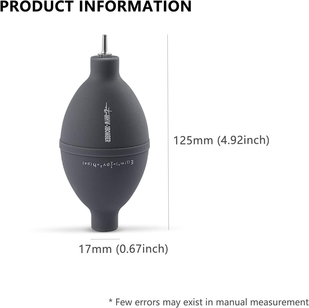 MHW-3BOMBER Air Blower Dust Blower Powder Air-Move Coffee Grinder, Camera, Keyboard, Watch Dust Cleaner Tool Coffee Cleaning Tool AB5820-OS