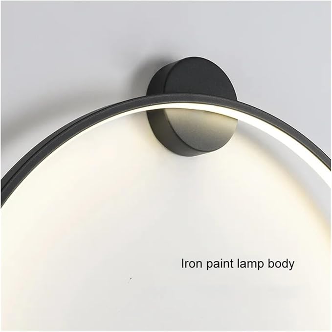 Wiring-Free Living Room Sofa Background Wall Decoration - Minimalist Bedroom lamp Ring Art Atmosphere Wall Light,Kitchen Island (3 Colors 50cm A)
