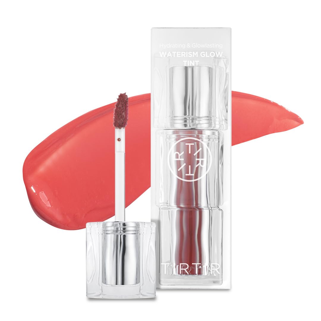 TIRTIR Waterism Tinted Lip Gloss #02 Merry Coral, 0.14 Fl Oz â Kiss Ready Lipgloss, 12H Long Lasting Non Sticky Natural Tinted Glow Korean Multiuse Cheek and Lip Tint for Women gift
