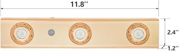 LUXSWAY LED Motion Sensor Light, Under Cabinet Lights Battery Operated, Manual ON/Off Tap Light Accent Lights with Rotatable Heads and Dimmable, Stick Up Night Lighting Bar for Kitchen Hallway Stair