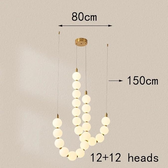 Modern Chandelier, Modern Home Decor led Lights Pendant Light Lamps for Living Room Chandeliers for Dining Hanging Indoor Lighting(C 24 Heads,Warm White)