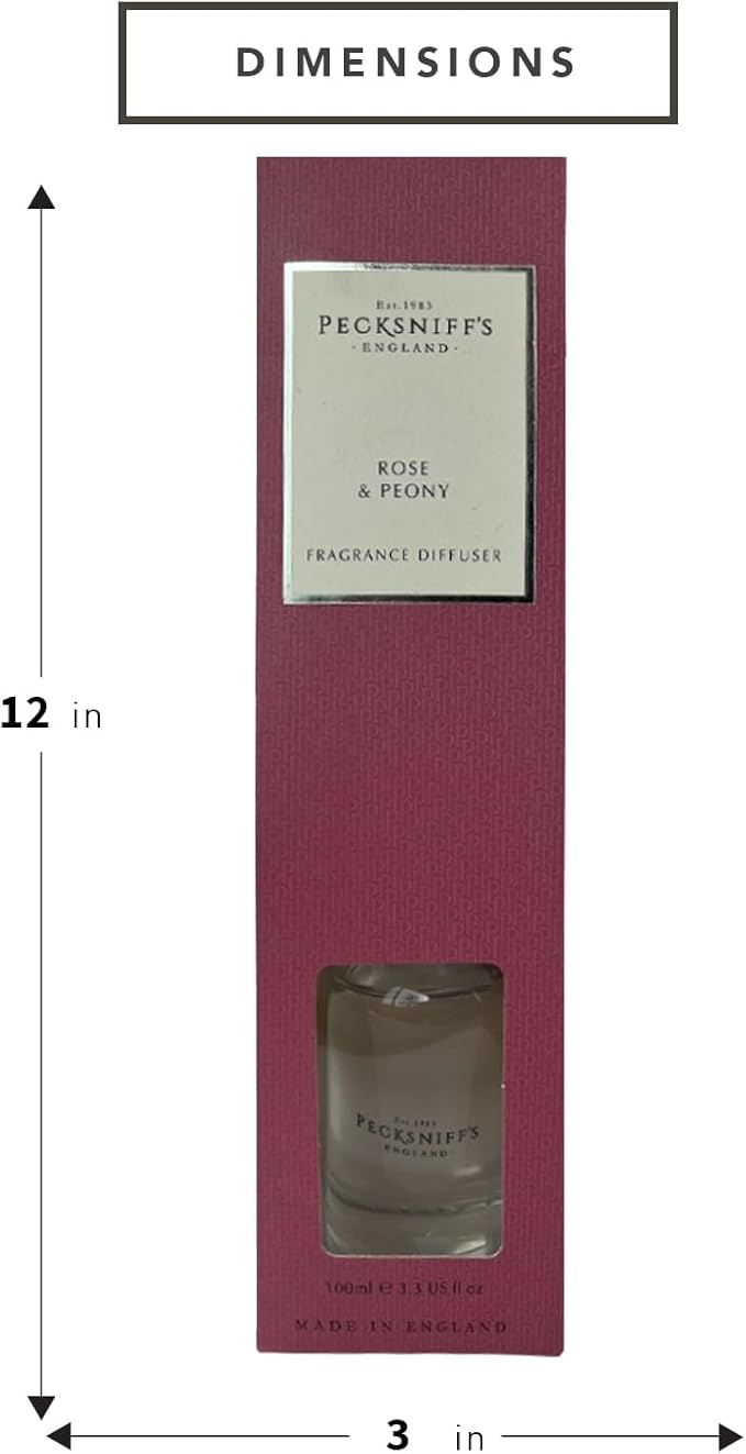Pecksniff's Rose & Peony Diffuser | 200 ml/6.76 Fl Oz