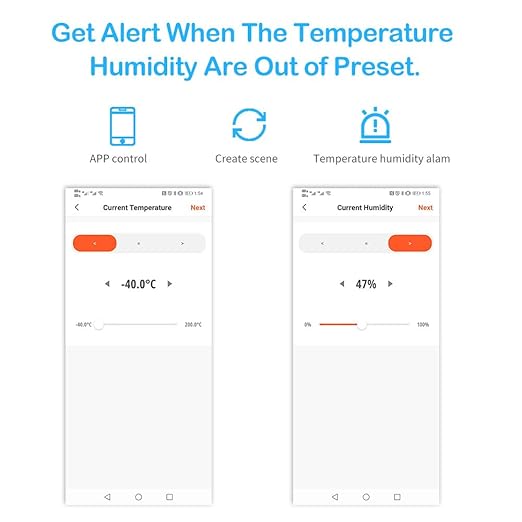 4CH WiFi Tuya Smart 85-250V Temperature and Humidity Sensor, Remote APP Control and Monitoring Function, Voice Control, Smart Scene, Dry Contact Passive Output, Works with Alexa Google Home