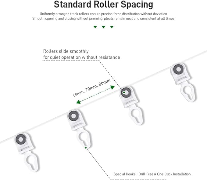 S Fold Motorized Curtain Track Kit with Remote, 1.8N Dry Contact Smart Curtain Opener System, Automatic Ripple Fold Drapery Rail for Hotel & Smart Home Integration (7.0 meters (275.6 inches))