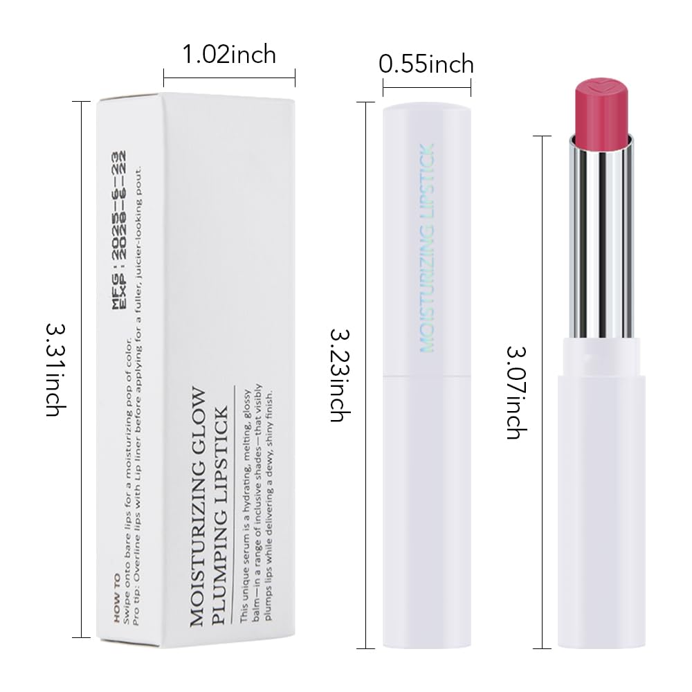 1Pcs Tinted Lip Balm Moisturizing Lipstick – Waterproof Hydrating Matte Lip Balm for Women, Creamy Natural Color Stain for Dry Lips,Soft Matte Finish with Subtle Scent (#10 Rose Pink)