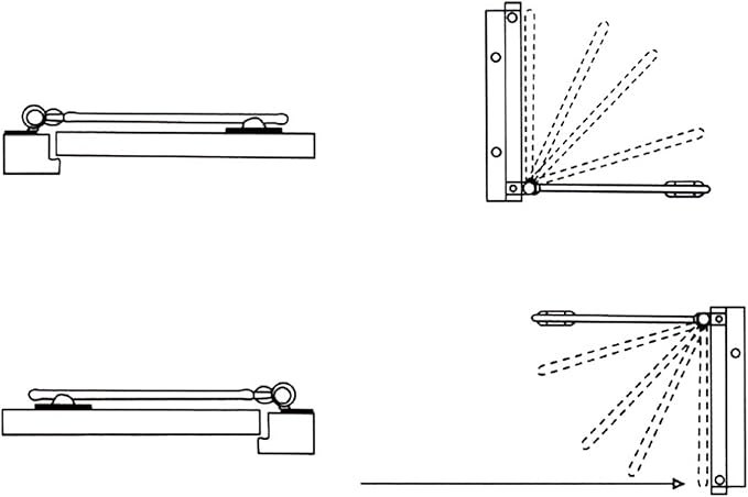zeng Automatic Door Closer, 304 Stainless Steel, Surface Mounted, Adjustable Spring, Commercial and Residential (Silver)
