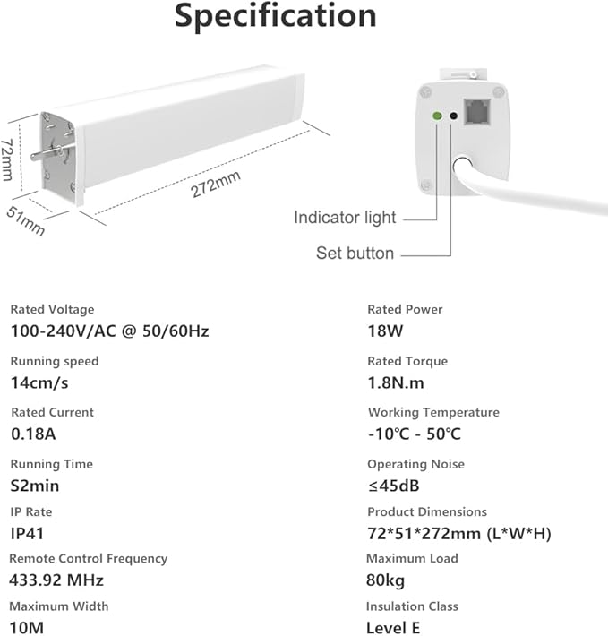 Pre-Assembled Motorized Curtain Track with Remote, 1.8N Automatic Curtain Opener System, Dry Contact Electric Curtains for Smart Home & Commercial Automation (4.0 meters (157.4 inches))