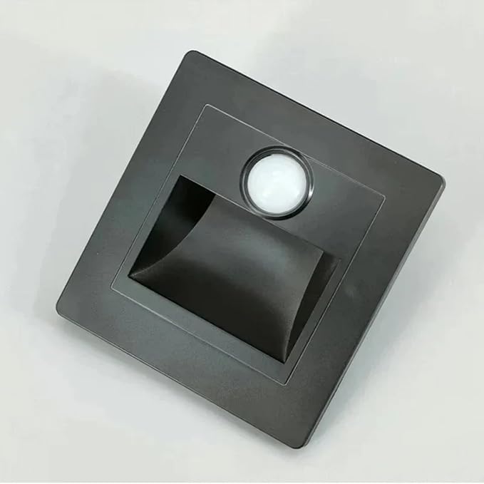 1 Pack Recessed Motion Sensor Light Indoor LED Night Lamp Sensor Intelligent Wall Light for Hallway, Kitchen, Hallway, Bedroom, Bathroom, Stairs