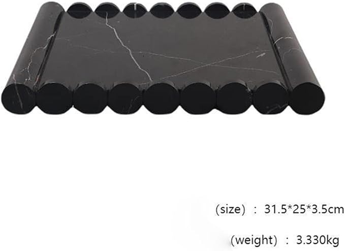 Modern Style Marble Tray Organizer - Modern Stone Decoration for Living Room, Dining Table, Office - Stylish Key and Jewelry Holder(Beige16)