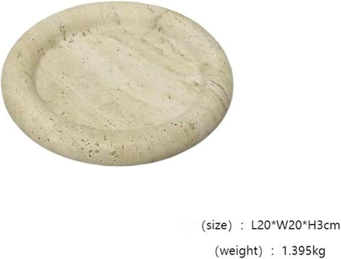 Modern Style Marble Tray Organizer - Modern Stone Decoration for Living Room, Dining Table, Office - Stylish Key and Jewelry Holder(Beige5)