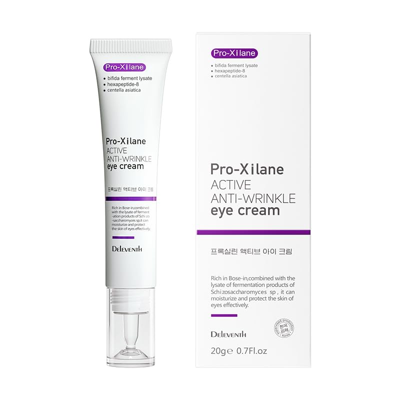 DEleventh Korean Brand Pro-Xilane Active Anti-Wrinkle Eye Cream 20g / Anti-Aging, Anti-Oxidation, Fade Fine Lines, Reduces Wrinkles, Dark Circles & Puffiness for Youthful, Bright Eyes