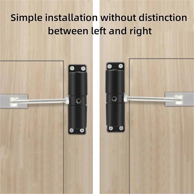 Automatic Adjustable Closer Surface Mounted Automatic Heavy Duty Safety Spring Closer for Interior Exterior Black Door Closer 1Pcs(White)