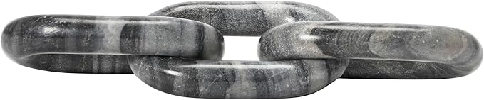 Bloomingville Decorative Marble Chain, Variegated Grey Tones