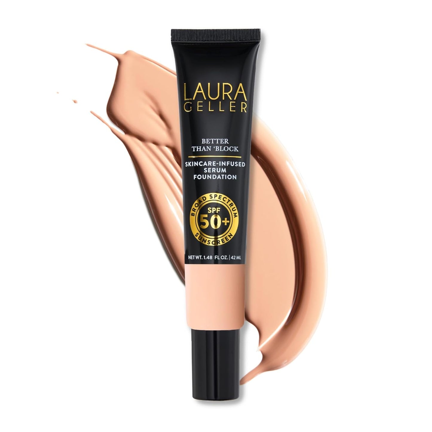 LAURA GELLER NEW YORK Better Than âBlock Skincare-Infused Serum Foundation with Broad Spectrum SPF 50+, Fair