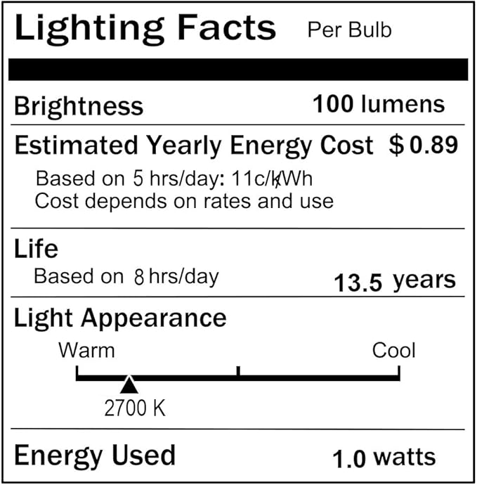 Jslinter 25 Pack Edison Bulb String Lights Outdoor, S14 Replacement Bulbs for Outdoor String Lights Waterproof 1W, E26 Base Led Light Bulb, 2700K Warm White Light Bulbs for Patio