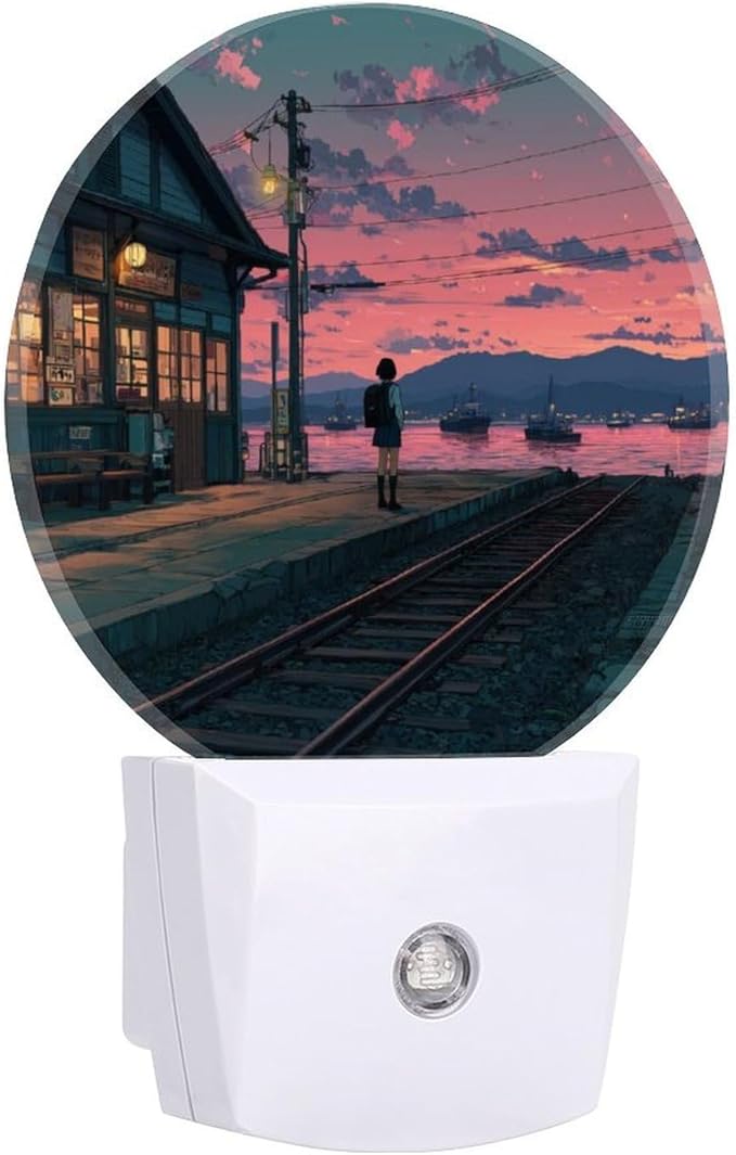 Plug in Night Light with LED & Smart Light Sensor, Track Auto-On/Off Night Lights Plug Into Wall for Bedroom, Bathroom, Hallway, Stairway
