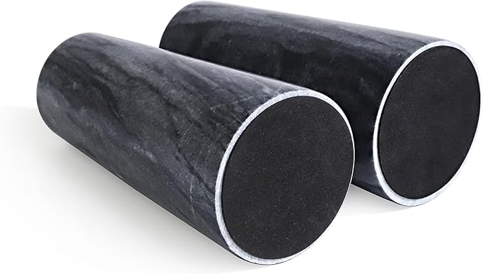 HofferRuffer Marble Candlestick Holders,Set of 2 Natural Stone Candle Holder Decorative Candle Stands for Wedding, Dinning, Party, Table Centerpieces, Fit 3/4'' Thick Taper Candles (Grey Black)