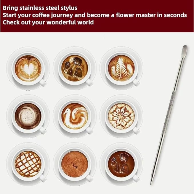22 PCS Espresso Accessories Kit,58mm Coffee Tamper Set ,Barista Kit, - with Frothing Pitcher,WDT Tool,Stirrer,Tamper Mat ,Coffee Stencils,Latte Art Pen