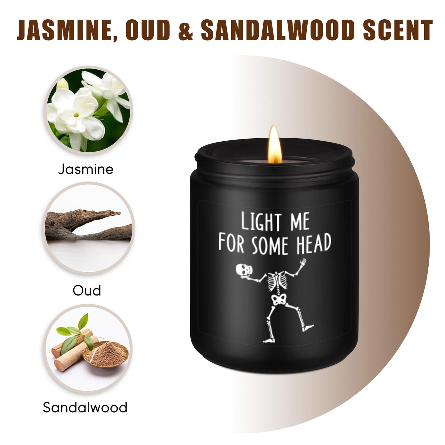 Fairy's Gift Scented Candle, Gifts for BF, BF Gifts, I Love You Presents for Him - Halloween, Spooky Birthday, Goth, Boo Basket Stuffers, Anniversary, Funny Skull Presents for Boyfriend, Husband, Him