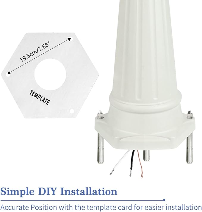 Dusk to Dawn Sensor Outdoor Lamp Post Light 3-Head, Classic White Light Pole with Clear Glass Panels (3 LED Bulbs Included, Max.100W), Waterproof Outside Street Light for Backyard, Garden, Driveway