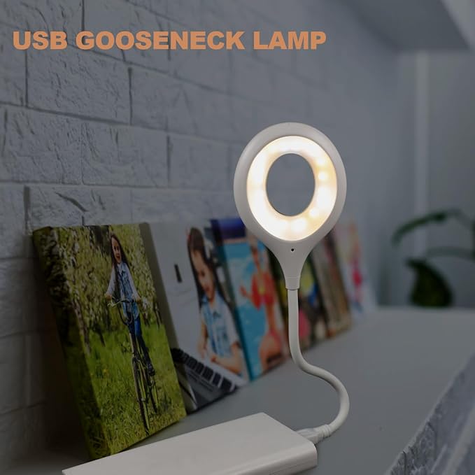 Gadpiparty 2pcs Voice Control USB Reading Flexible Gooseneck Led Light for Bedside Reading Soft Night Light Smart Voice Activation for Bedroom Office and Study Use