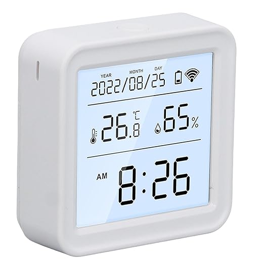 LiebeWH WiFi Temperature Humidity Monitor Smart Room Thermometer Indoor with Tuya APP Control Digital Hygrometer Remote Data Export for Home Basement Bedroom
