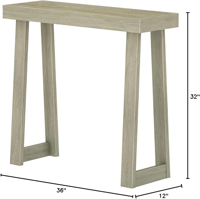 Plank+Beam Solid Wood Console Table, 36 Inch, Sofa Table, Narrow Entryway Table for Hallway, Behind The Couch, Living Room, Foyer, Easy Assembly, Seashell