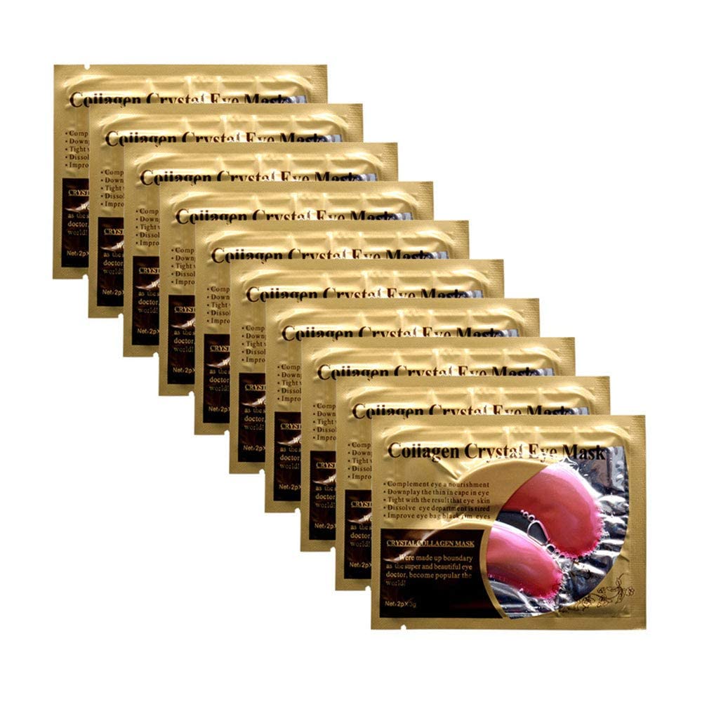 Permotary 30 Pairs Gel Collagen Eye Pads,Crystal Collagen Under Eye Mask for Moisturizing,Reducing Fine Lines&Dark Circles& Puffy Eyes Under Eye Patch for Women Men, Pink