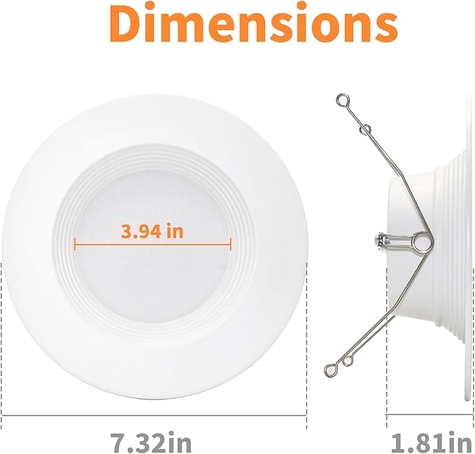 Peteme Smart E26 Retrofit Led Recessed Lighting 6 Inch,IC Rated-ETL Certified Ultra-Thin Recessed Lights,RGB & Cool & Warm White Dimmable Color Changing Downlight 1100LM,1 Pack(Need Hub)