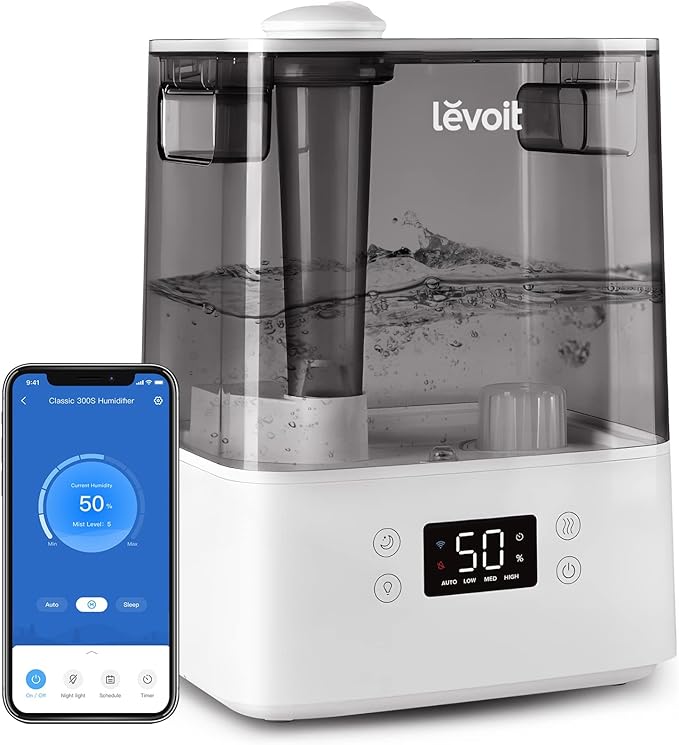 LEVOIT Air Purifier and Humidifier Bundle, Smart WiFi App Control, HEPA Filter, Essential Oil Diffuser, Auto & Sleep Modes, White Noise, Alexa