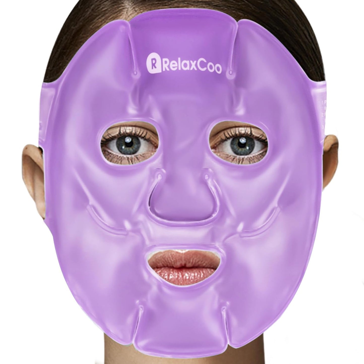 Cold Face Eye Mask Ice Pack Reduce Face Puff,Dark Circles,Gel Hot Cold Compress,Face SPA for Woman Sleeping, Pressure, Headaches, Skin Careï¼ Purple