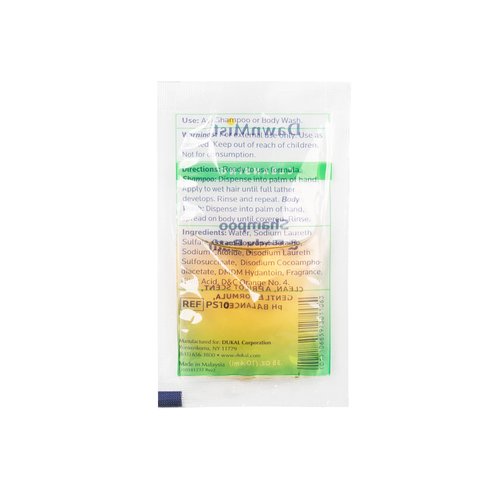 Dukal PS10 Dawn Mist Shampoo & Body Bath.35 oz, Single-Use Packet, Pack of 1000