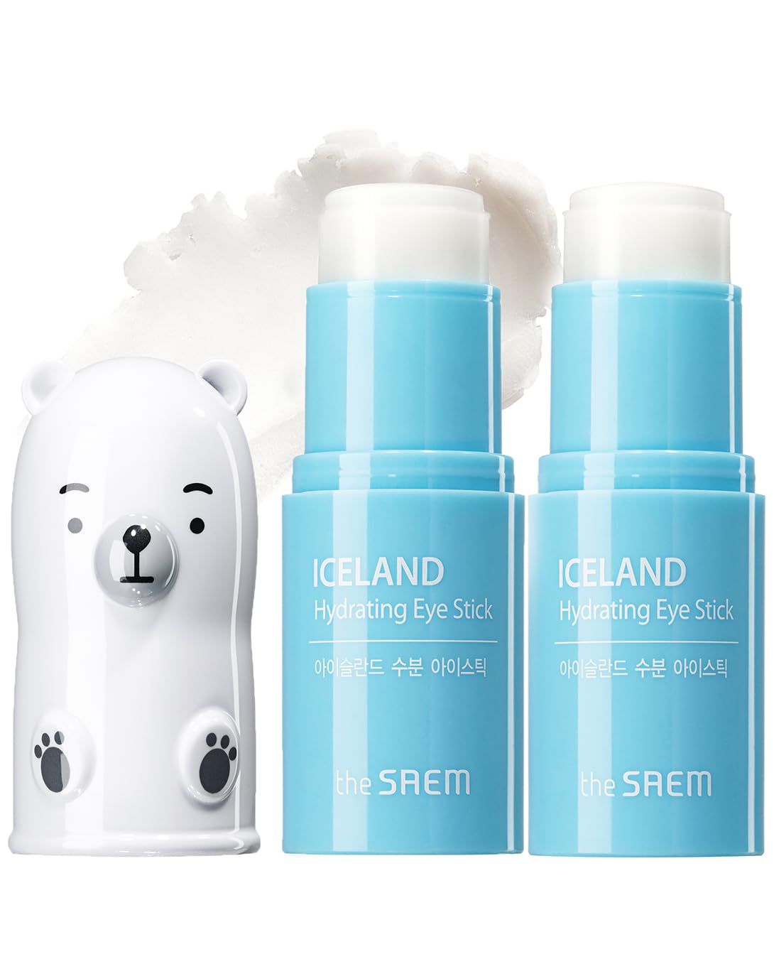 THESAEM Iceland Hydrating Eye Stick - Cooling Eye Balm - Dark Circles & Puffiness â Under Eye Treatment - Reduce Wrinkles and Moisturizing - Minimize Dark & Puffy Eyes - Aqua Scent, 0.24oz 2 Pack