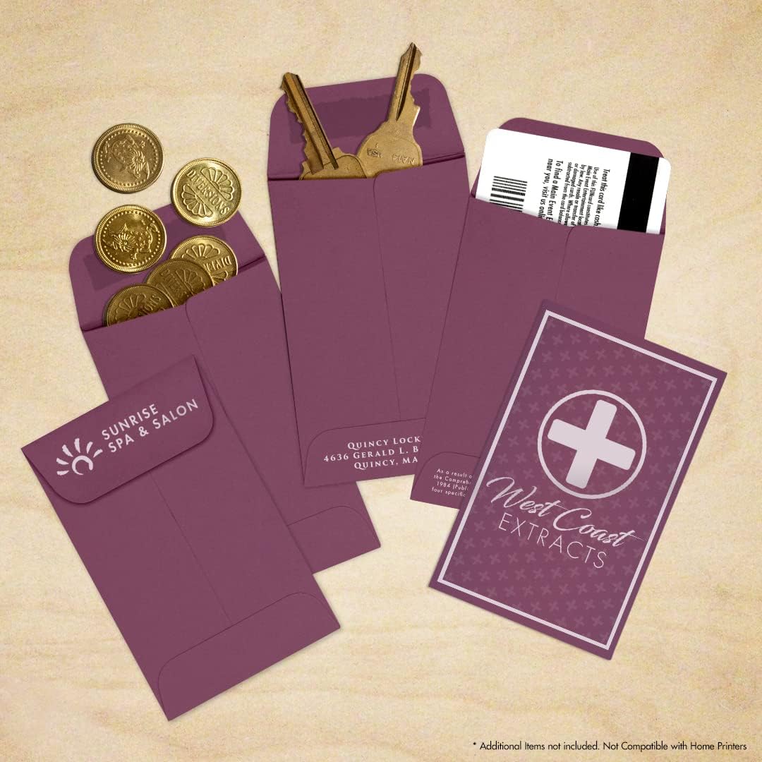 LUXPaper #1 Coin Envelopes | 2 1/4" x 3 1/2" | Vintage Plum | 80lb. Text | 500 Qty