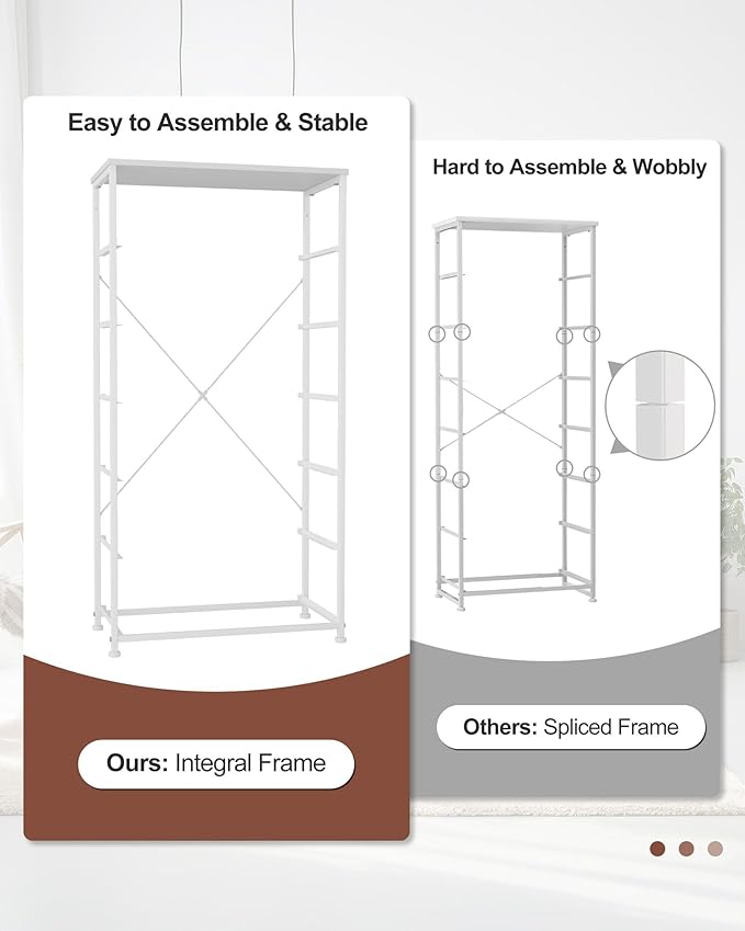 Crestlive Products Dresser for Bedroom with 6 Drawers, Tall Chest of Drawers, Fabric Dressers Bedroom Furniture, Storage Organizer Unit with Bins for Closet, Hallway, Living Room, Entryway(Beige)