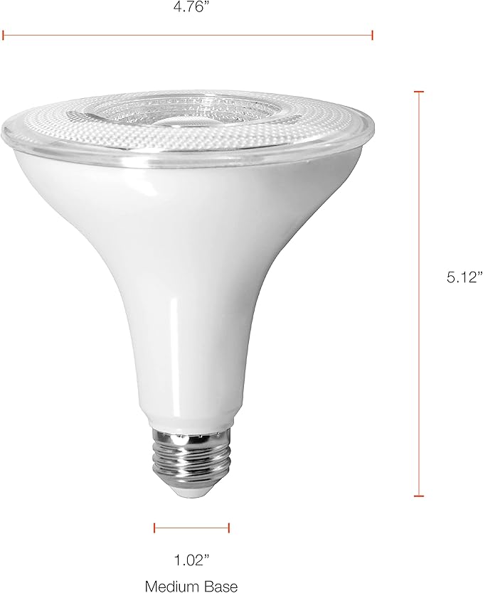 Sylvania Dusk to Dawn PAR38 LED Light Bulb with Auto On/Off Light Sensor, 120W=14W, 1250 Lumens, 3000K, Bright White - 4 Pack (41279)