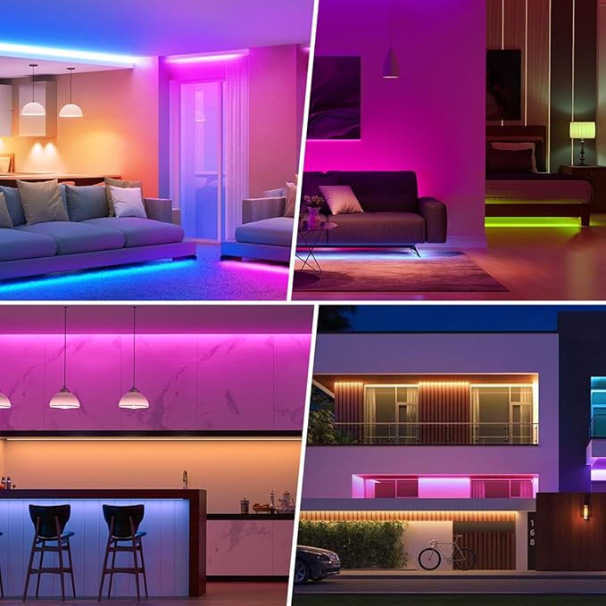 BTF-LIGHTING FCOB COB RGBCCT Color Changing LED Strip with Remote,UL Listed Flexible High Density DC24V 9.8FT RGB+Tunable White 3000K-6000K RF Remote Controller 12mm Width 3M Tape for Home Decor
