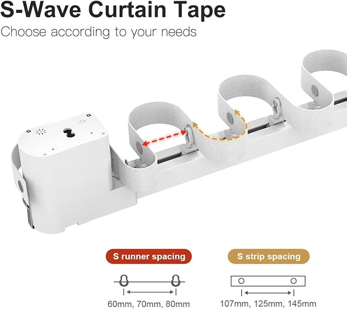 Hidden WiFi Smart Curtain Track System, 2.0N.m <30dB Quiet Brushless Motor, Automatic Ripple Fold Drapery Opener with Remote, Alexa & Google Home, 132lb Load, SX-X20 (4 meters (157.4 inches))