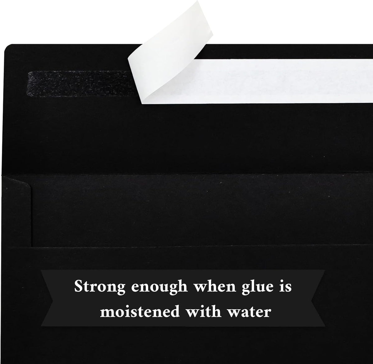 50 Pack #10 Business Envelopes, Black Standard Envelopes Self Seal, Letter Size Business Mailing Envelopes for Checks Letters Invoices Statements Birthday Graduation Wedding,4 1/8 x 9 1/2 Inch